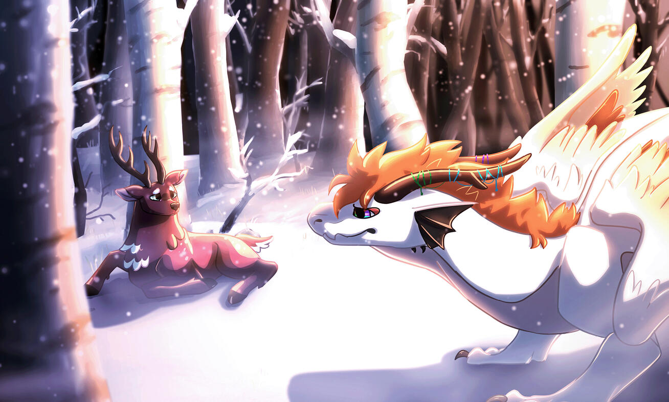 $300 rendered, painted - complex background - multiple characters